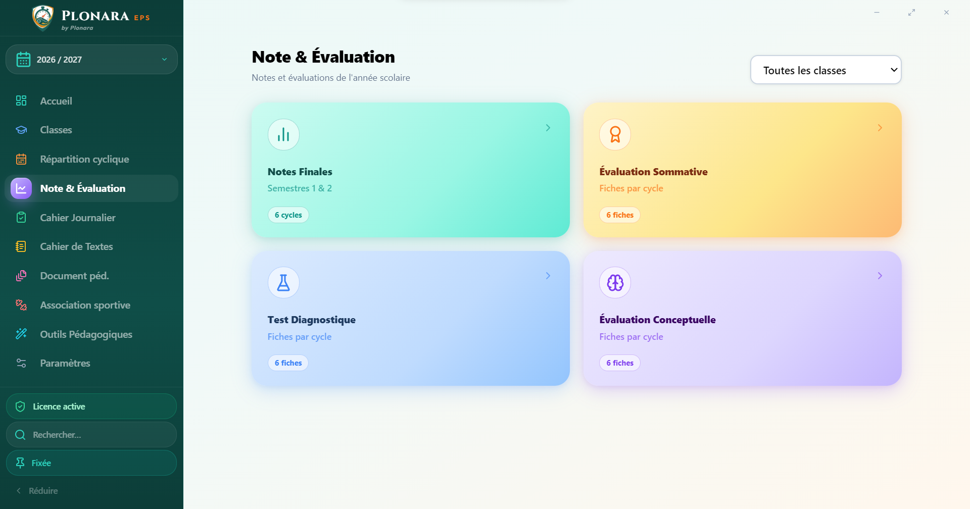 Notes et évaluations